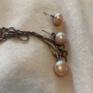 Macys pearl earrings set